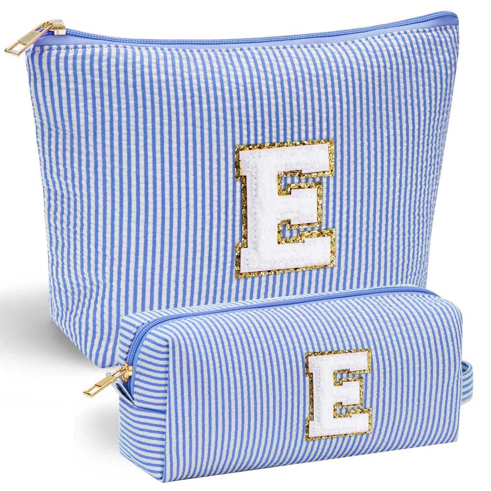 YOOLIFE Easter Basket Stuffers for Kids Teen Girls Women | Initial Makeup Bag | Pink Cosmetic Bag Travel Bags | 11 12 13 14 15 16 Years Old Girl Gift Teacher Gift Teen Girl Gifts Trendy Stuff A