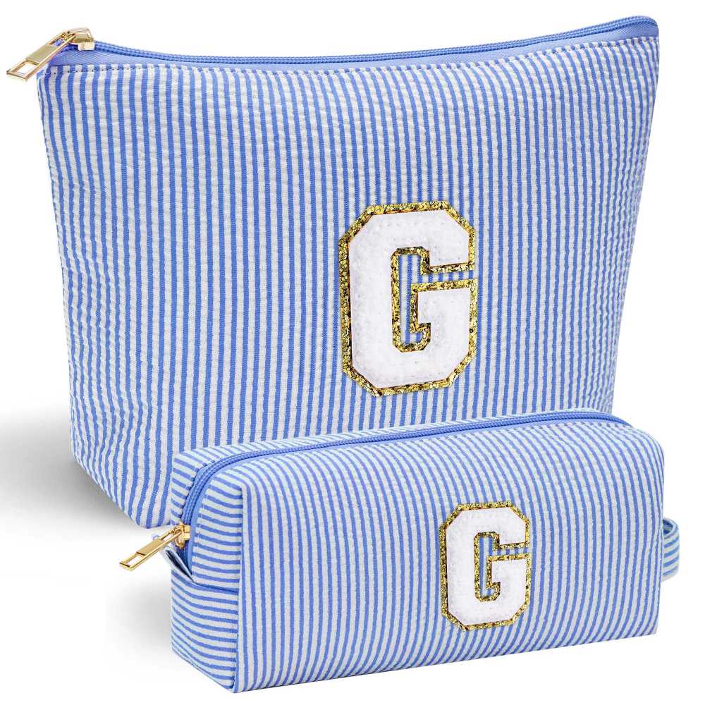 YOOLIFE Easter Basket Stuffers for Kids Teen Girls Women | Initial Makeup Bag | Pink Cosmetic Bag Travel Bags | 11 12 13 14 15 16 Years Old Girl Gift Teacher Gift Teen Girl Gifts Trendy Stuff A