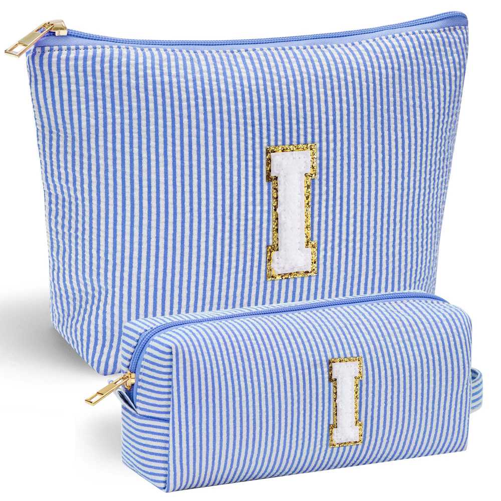 YOOLIFE Easter Basket Stuffers for Kids Teen Girls Women | Initial Makeup Bag | Pink Cosmetic Bag Travel Bags | 11 12 13 14 15 16 Years Old Girl Gift Teacher Gift Teen Girl Gifts Trendy Stuff A