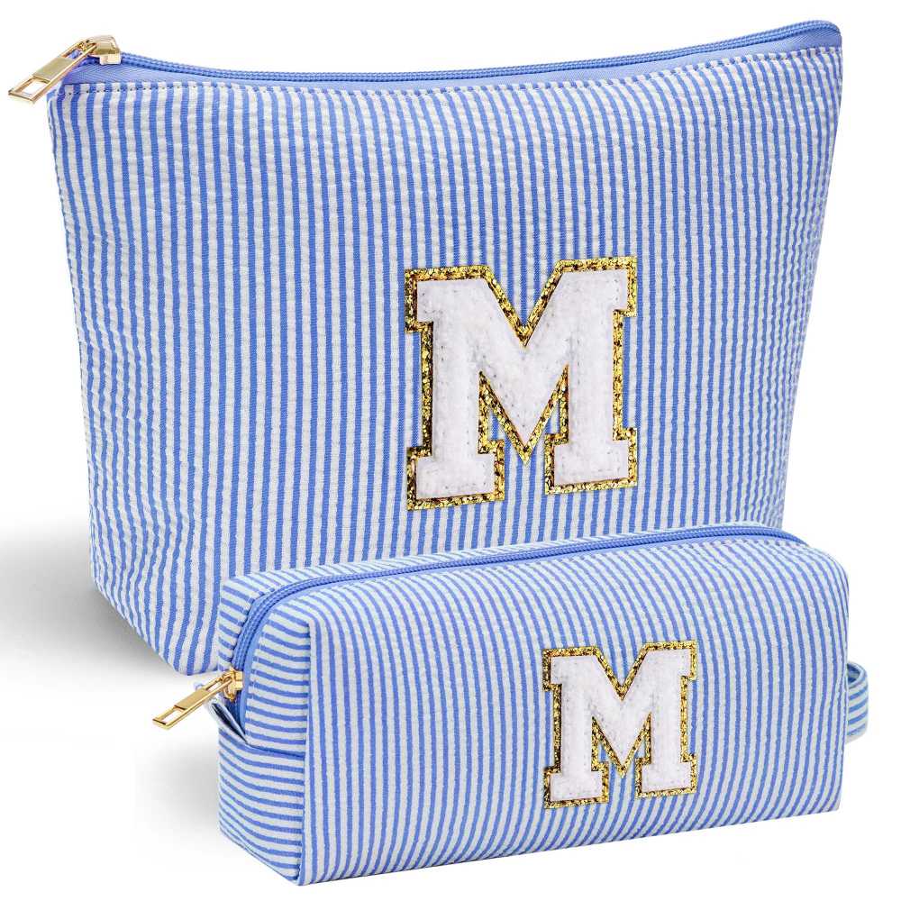 YOOLIFE Easter Basket Stuffers for Kids Teen Girls Women | Initial Makeup Bag | Pink Cosmetic Bag Travel Bags | 11 12 13 14 15 16 Years Old Girl Gift Teacher Gift Teen Girl Gifts Trendy Stuff A