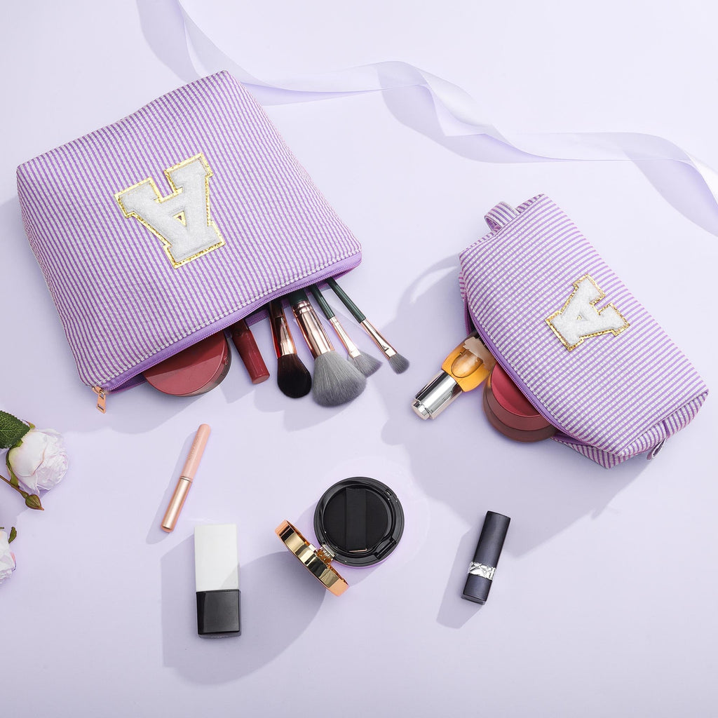 YOOLIFE Easter Basket Stuffers for Kids Teen Girls Women | Initial Makeup Bag | Pink Cosmetic Bag Travel Bags | 11 12 13 14 15 16 Years Old Girl Gift Teacher Gift Teen Girl Gifts Trendy Stuff A