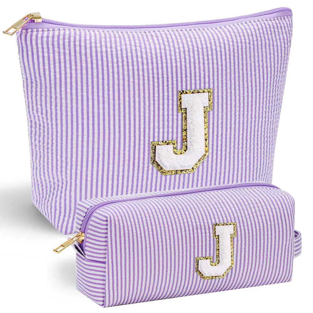YOOLIFE Easter Basket Stuffers for Kids Teen Girls Women | Initial Makeup Bag | Pink Cosmetic Bag Travel Bags | 11 12 13 14 15 16 Years Old Girl Gift Teacher Gift Teen Girl Gifts Trendy Stuff A