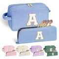 YOOLIFE Personalized Initial Makeup Bag | Pink Cosmetic Travel Toiletry Bag | 11 12 13 14 15 16 Years Old Girl Gifts, Gifts for Women Preppy Stuff Teen Girl Gift Trendy Stuff Letter A