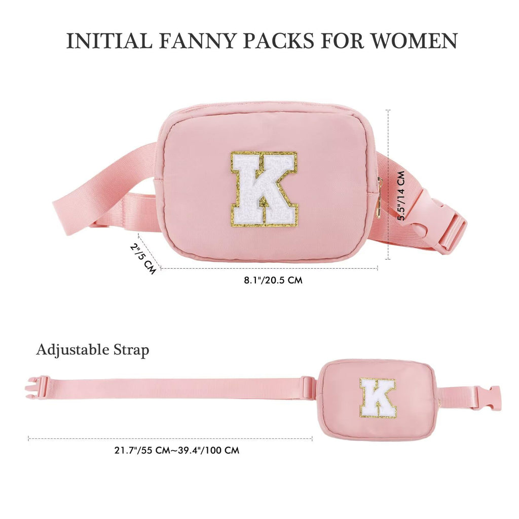 YOOLIFE Birthday Gifts for 3 4 5 6 7 8 9 10 Year Old Girl Kids - Initial Fanny Pack Girls Purse Belt Bag Crossbody Bag, Gifts for Girls Kids Daughter, Beige A