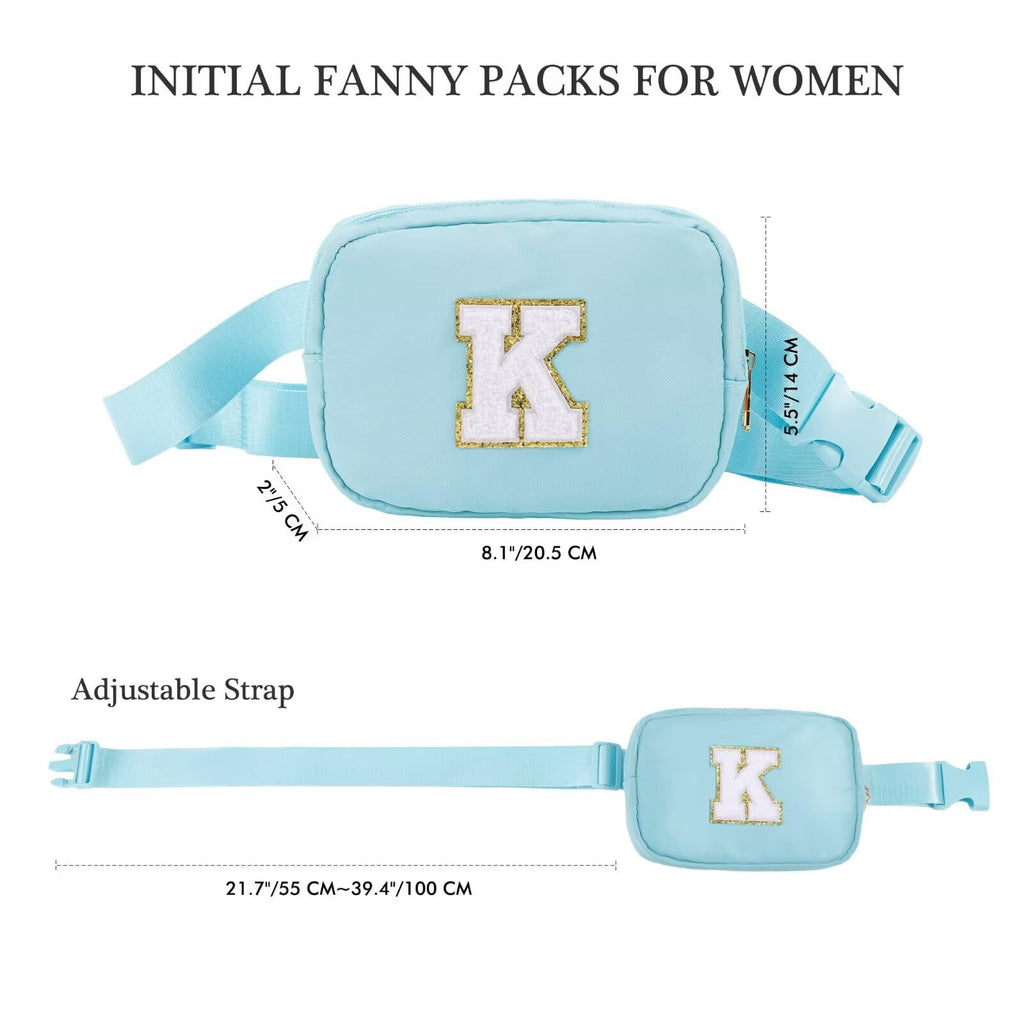 YOOLIFE Birthday Gifts for 3 4 5 6 7 8 9 10 Year Old Girl Kids - Initial Fanny Pack Girls Purse Belt Bag Crossbody Bag, Gifts for Girls Kids Daughter, Beige A