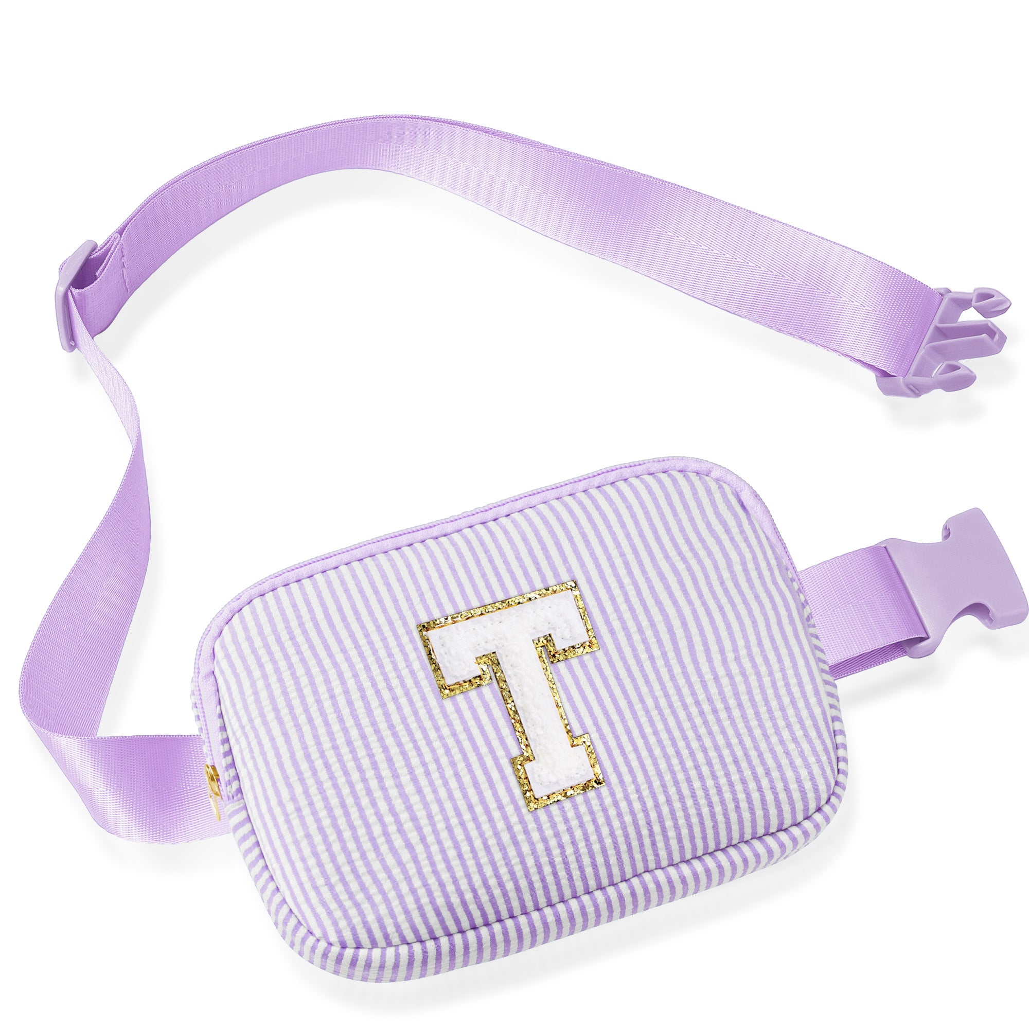 YOOLIFE Initial Crossbody Bag Belt Bag | Fanny Pack Birthday Gifts for Daughter Sister Friends | Gifts for Girls | Personalized Gift for Women | Belt Bag Fanny Pack Pink A